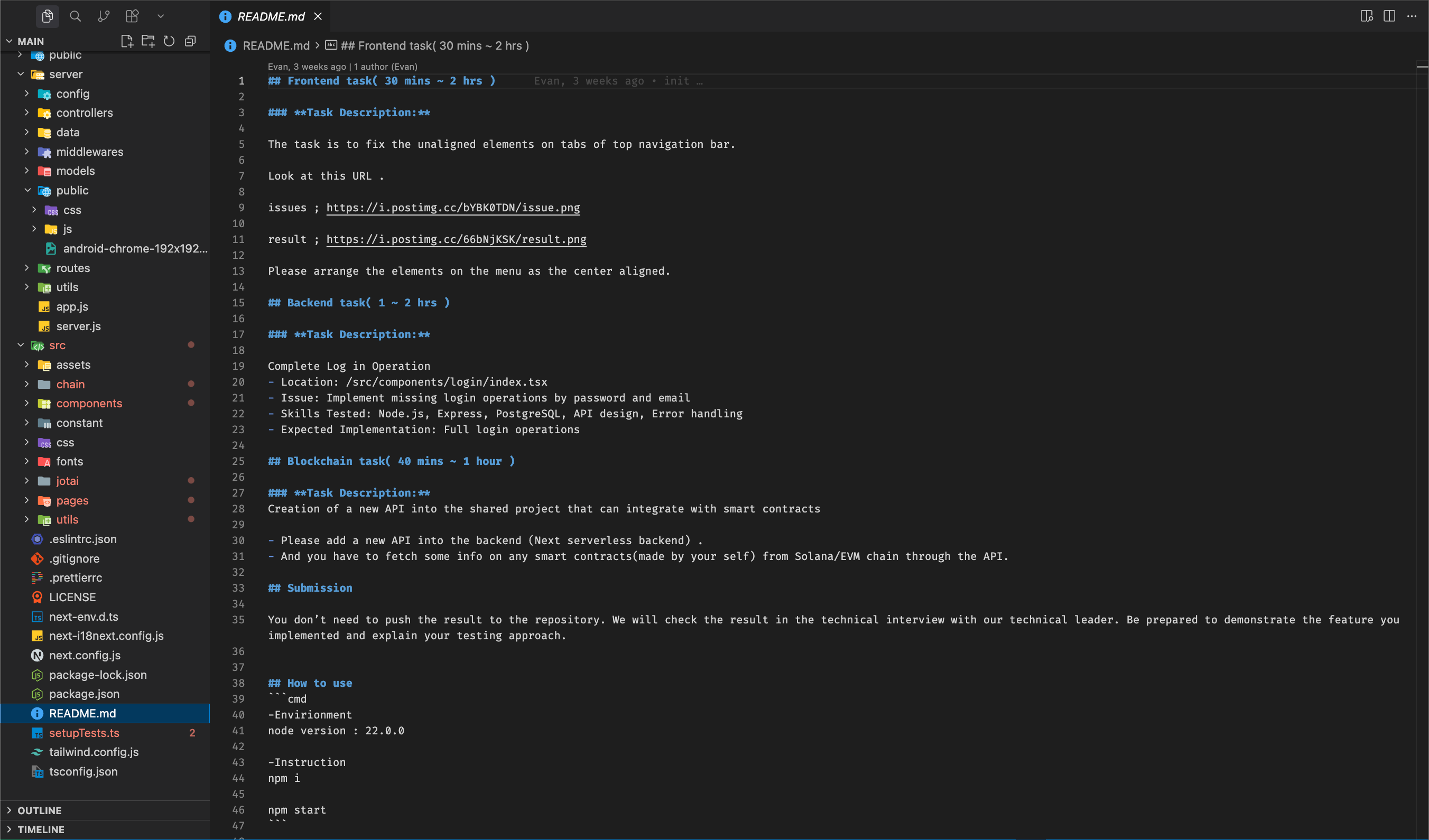 Struktura plików i README